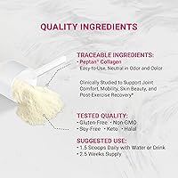 Vista 3 de Naturalis Péptidos de colágeno en polvo (7 onzas) Fabricado con colágeno Peptan, clínicamente estudiado para apoyar la piel, el cabello