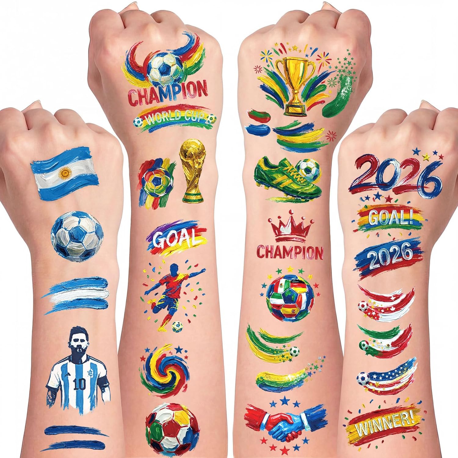 World Cup Temporary Tattoos - Soccer Party Decorations