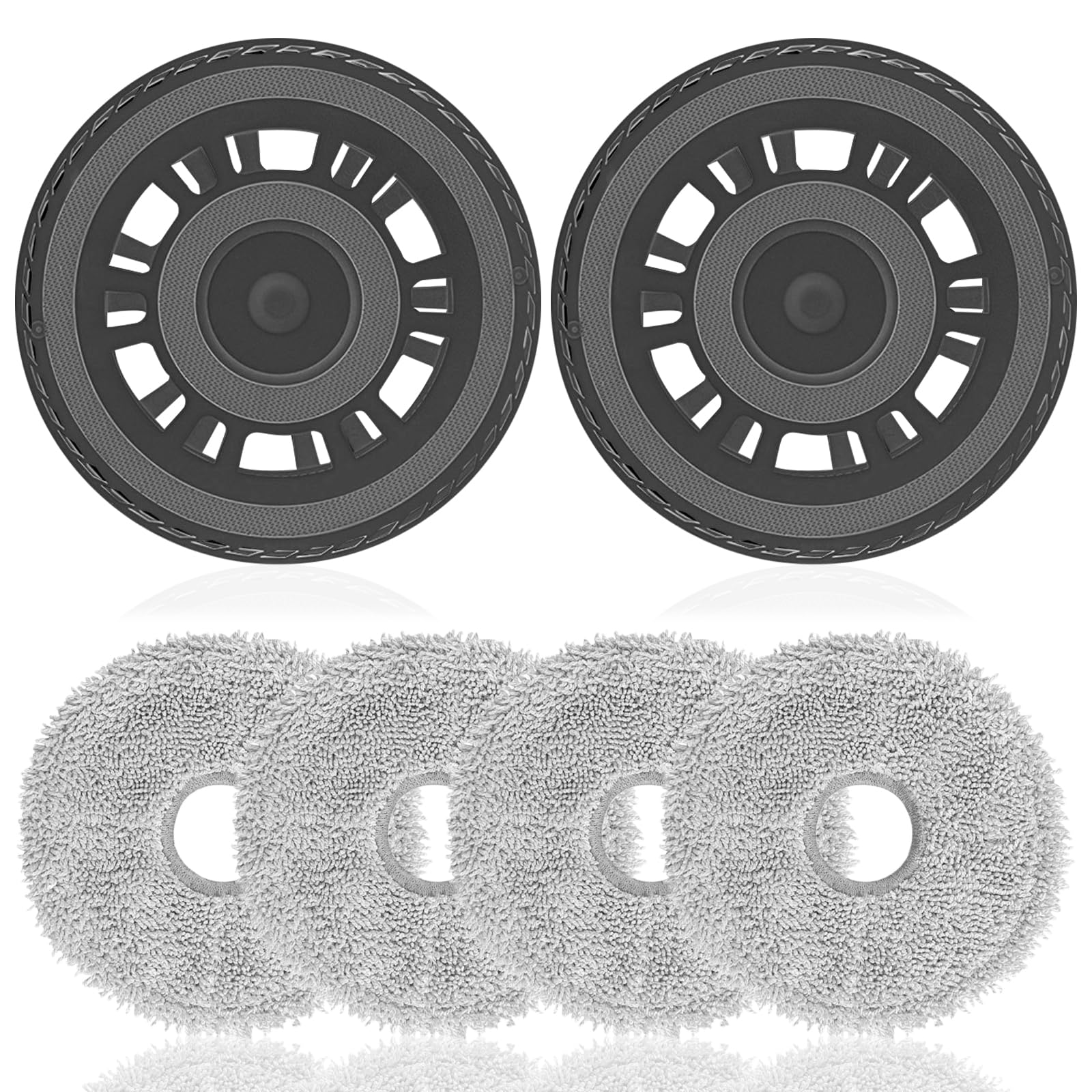 4 sztuki ściereczek z 2 sztukami zapasowych uchwytów do odkurzacza Dreame X30/S30Pro/S10, S30 Pro Ultra, części zamienne
