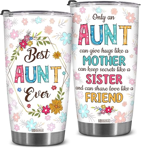 Regalos para tía de sobrina, regalo para mujeres, regalos divertidos para tías, aniversario, cumpleaños, celebración de Navidad, vaso de regalo de