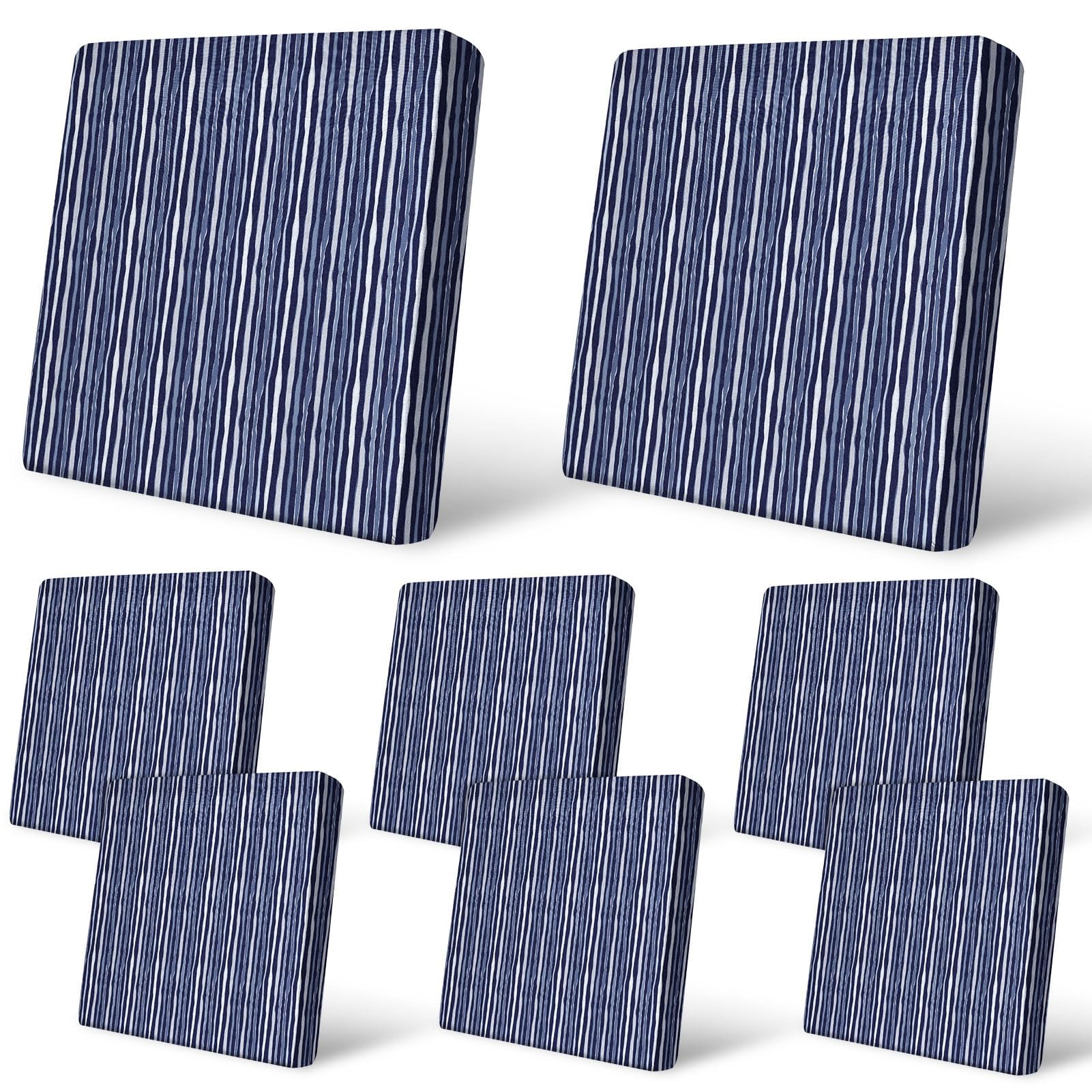 8Pcs Patio Cushion Covers Stretch Outdoor Furniture Protector Slipcovers