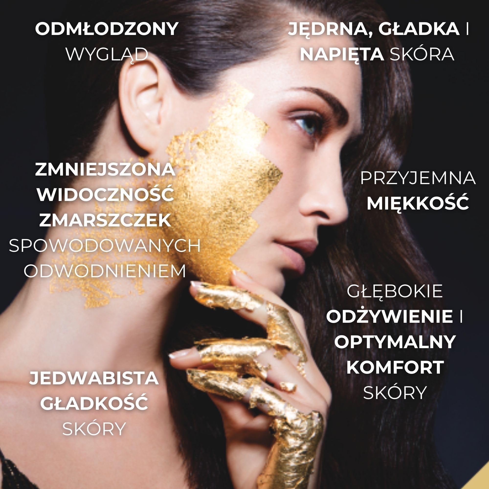 Afrodita Professional Pure Gold 24 Ka luksusowy krem na noc l 50 ml l wydajna formuła przeciwstarzeniowa z cząsteczkami czystego 24-karatowego złota