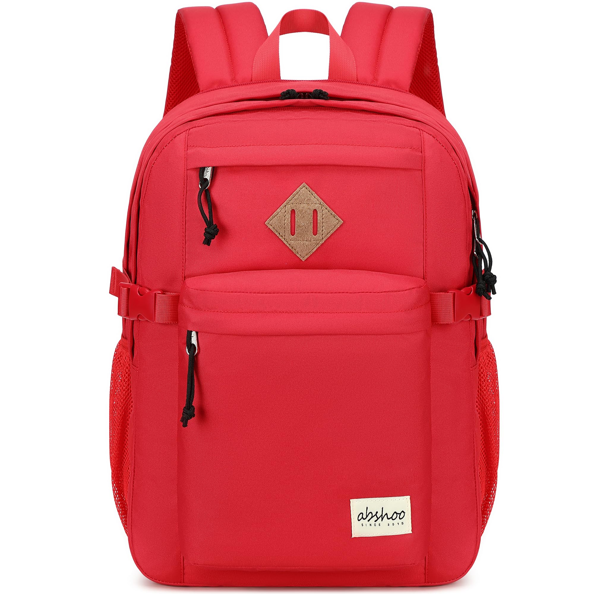 abshoo 29L Backpack for School College Bookbag Middle High School Backpacks Casual Daypack Travel Backpack (Red)