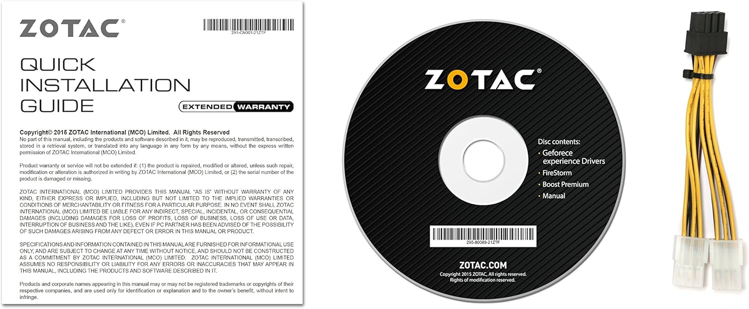 Contents of ZOTAC GeForce GTX 1080 Mini box