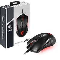 MSI Clutch GM08 - Mouse Gaming simmetrico USB, LED Rosso