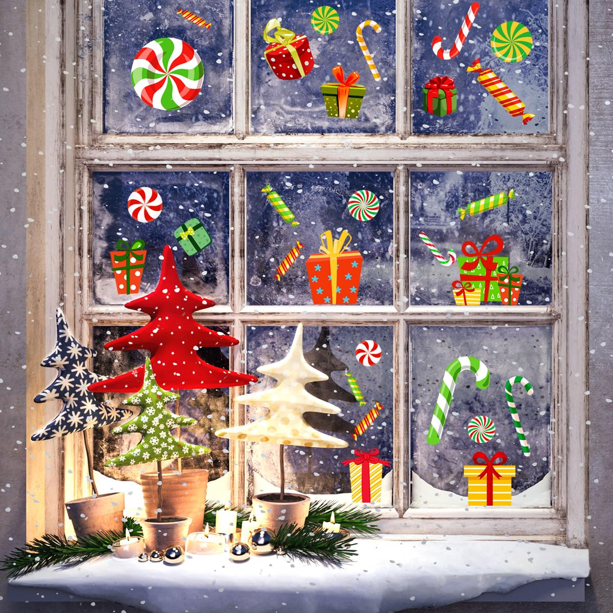 Amazon.co.jp: HOTIYOK クリスマス ウォールステッカー 窓