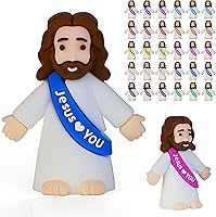 Vista 1 de 30PCS Little Jesus Figures, Mini Jesus Figurines in Bulk, Multicolor Tiny Jesus Figures, Miniature Figurines for Devotional or Sacramentals