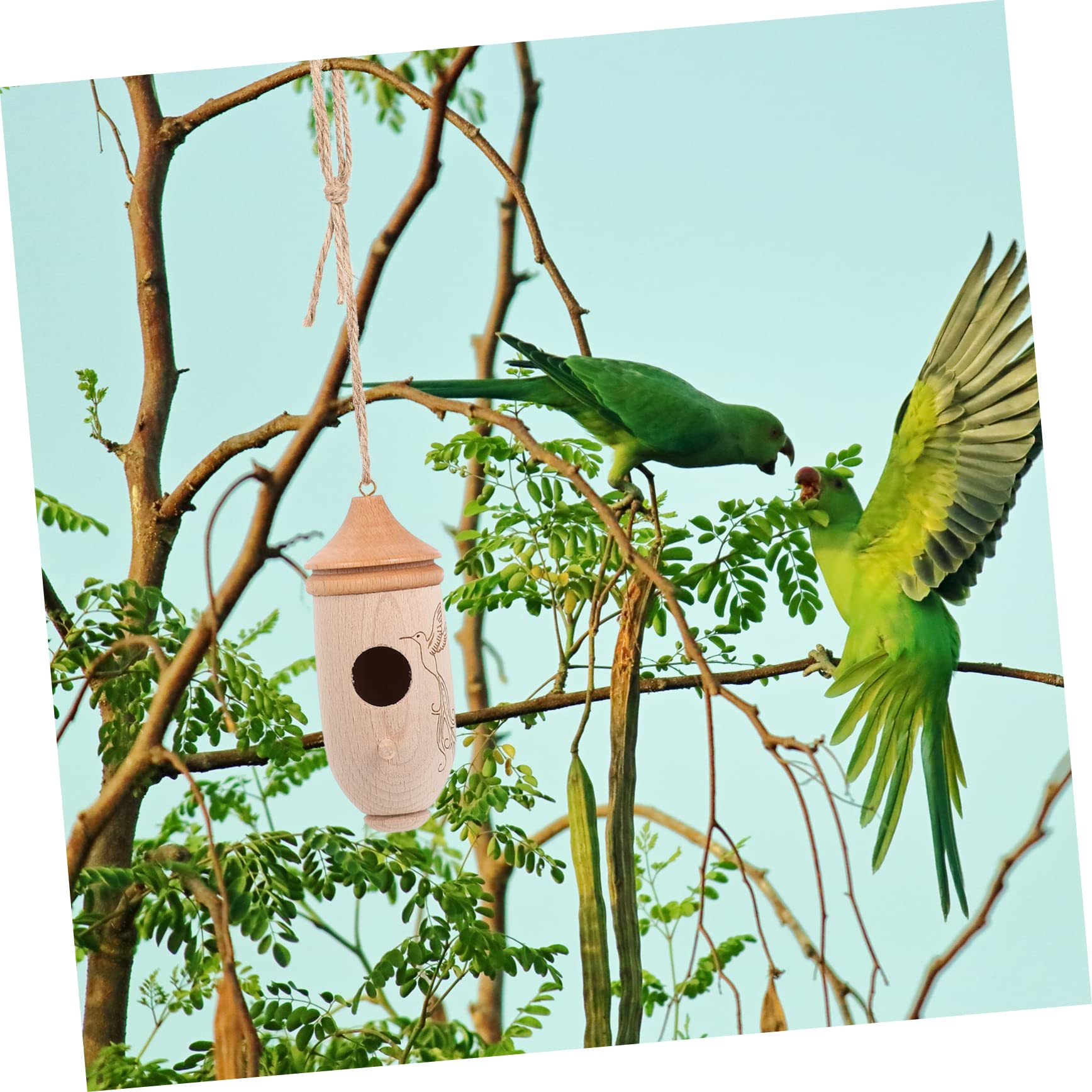 VANZACK 3St -Vogelhäuschen Wildvogel Vogeldekor im Freien Vogelhäuschen für draußen Vogelfütterungsgerät Vogelhäuschen im Freien Haustier Vogelfütterer Tablett Holz