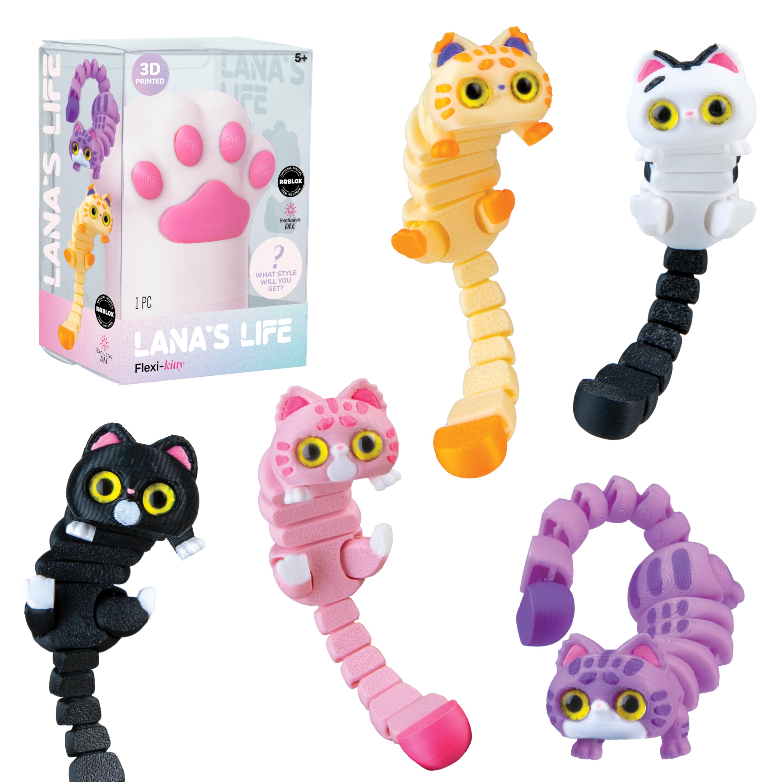 Amazon.com: Lana's Life 3D Printed Flexi-Kitty Blind Box Cat Paw