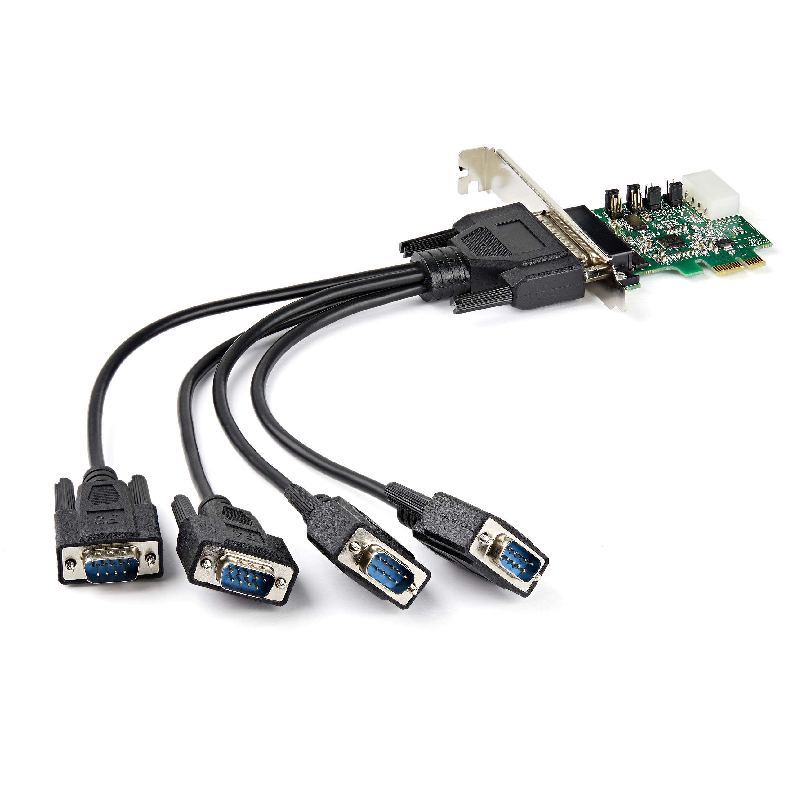 StarTech.com Carte Adaptateur Série RS232 PCI Express à 4 Ports - Carte Contrôleur Hôte Série PCIe RS232 - Carte PCIe vers Série DB9 - 16950 UART - Carte d'Extension - Win/Linux (PEX4S953)