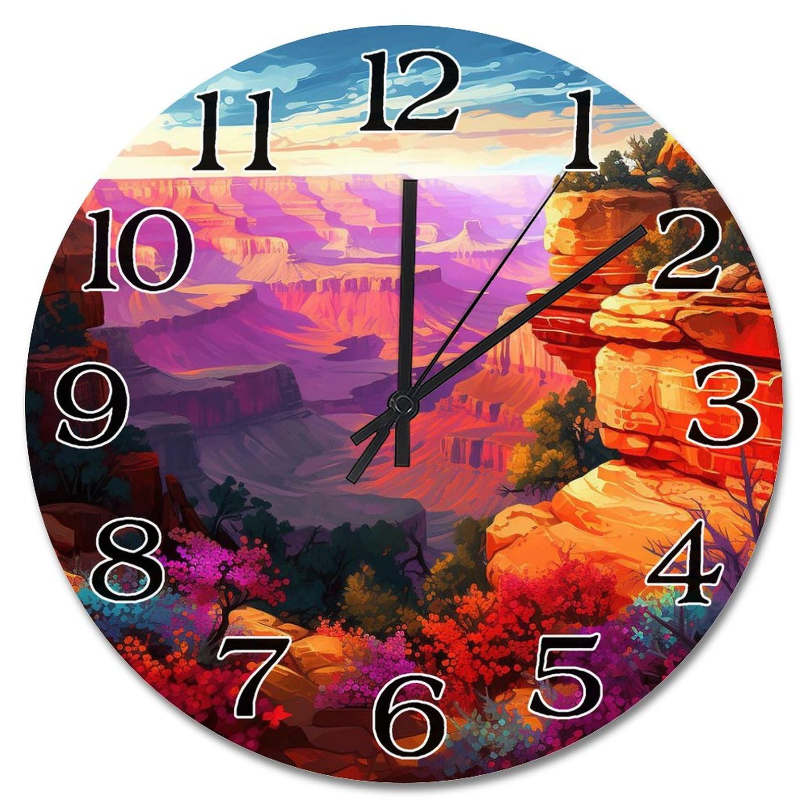 Horloge murale ronde 25,4 cm style ferme Grand Park, le cadeau pour ami étranger idéal