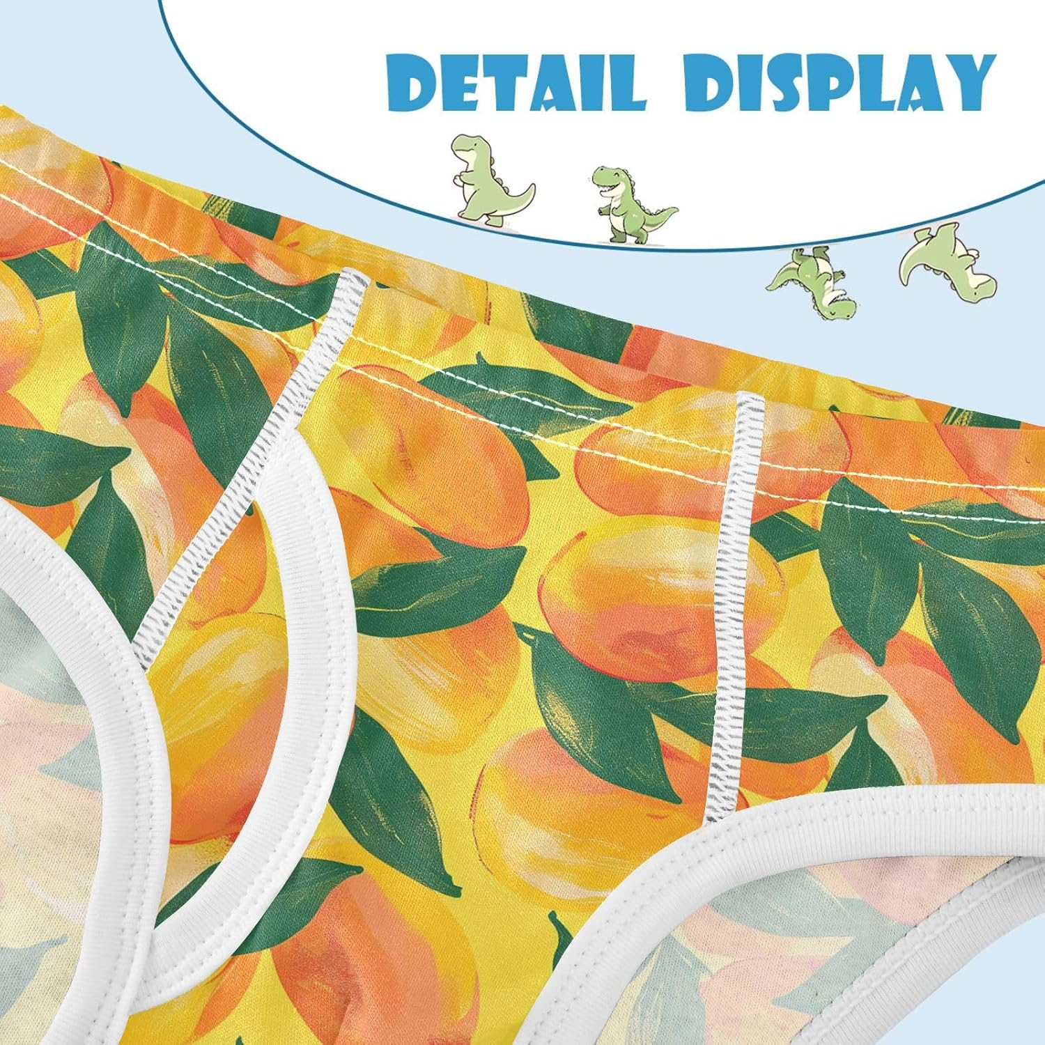 visesunny Boys Cotton Underwear Fruit Mango Pattern Printed Toddler Soft Training Briefs Size 2T-8Y for Kids