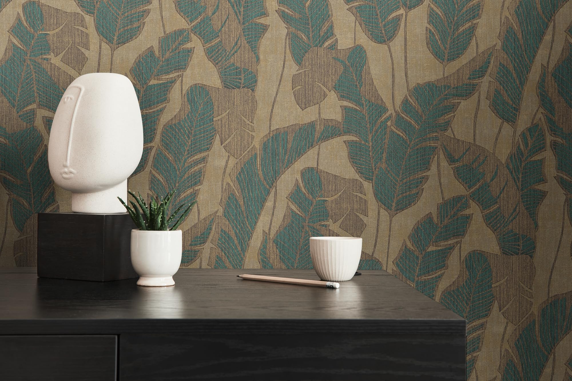 Carta Da Parati Floreale Verde A.S. Creation - Tessuto Non Tessuto, Lavabile - Foto 8