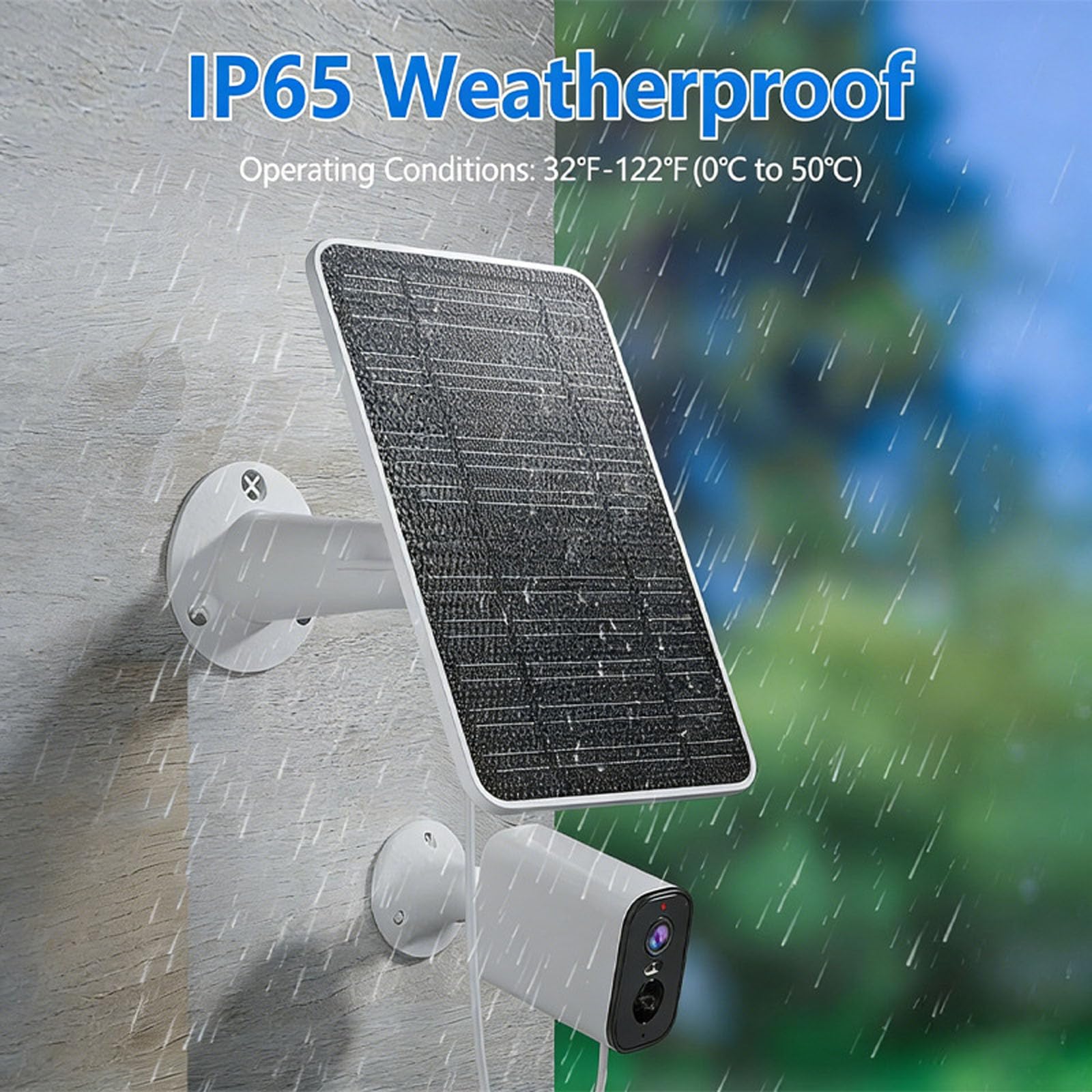 5-W Solarpanel zur kontinuierlichen Energieversorgung von Überwachungsgeräten mit wetterfestem ABS Gehäuse und einfach zu installierendem Überwachungskamera Solarset