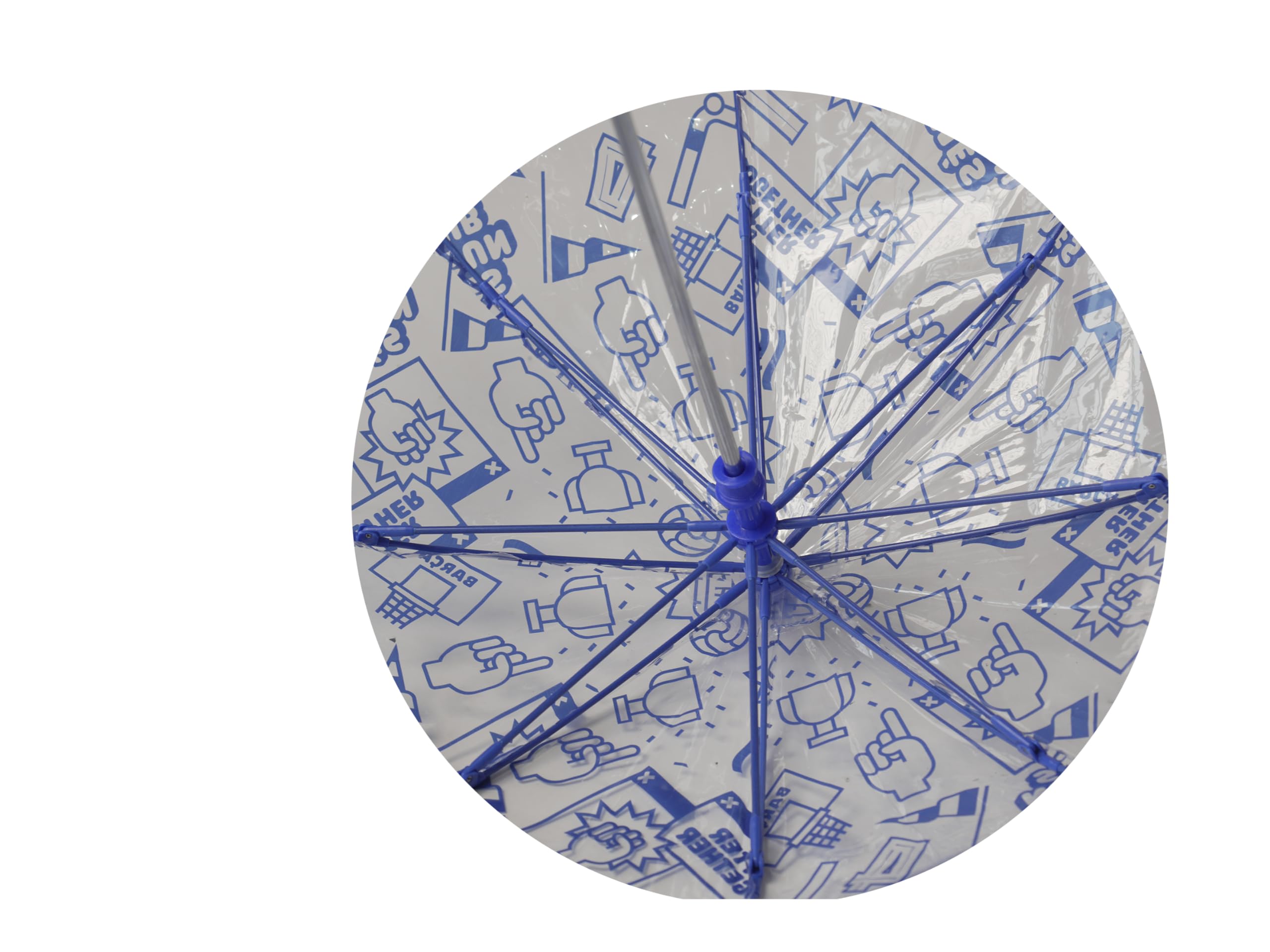 CYPBRANDS FCBarcelona- Paraguas, Sombrilla infantil, Diámetro 48 cm, Manual, Burbuja, Transparente, Producto Oficial