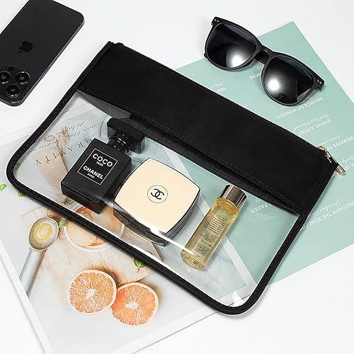 Miniatura 3 de Bolsa de maquillaje transparente para viajes, con cremallera, bolsa de cosméticos transparente para mujeres, bolsa impermeable para aperitivos,