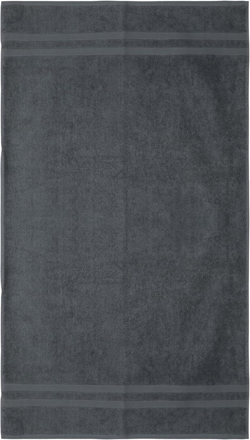 Organix 8 Piece Towel Set, 2 Bath Towels, 2 Hand Towels, 4 WashCloths, Lightweight Cotton Towels for Bathroom, Soft Absorbent and Quick Dry (Dark Grey)