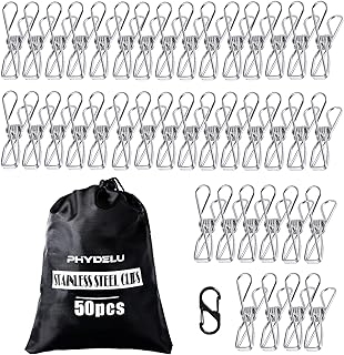 50PCS Clothes Pins Heavy Duty Outdoor, clothespins for Hanging Clothes, Laundry Cloths pin Clips Clothes pin Clothespin Close Clothing pins Snack for Food Bag (Small Size Clothespin)