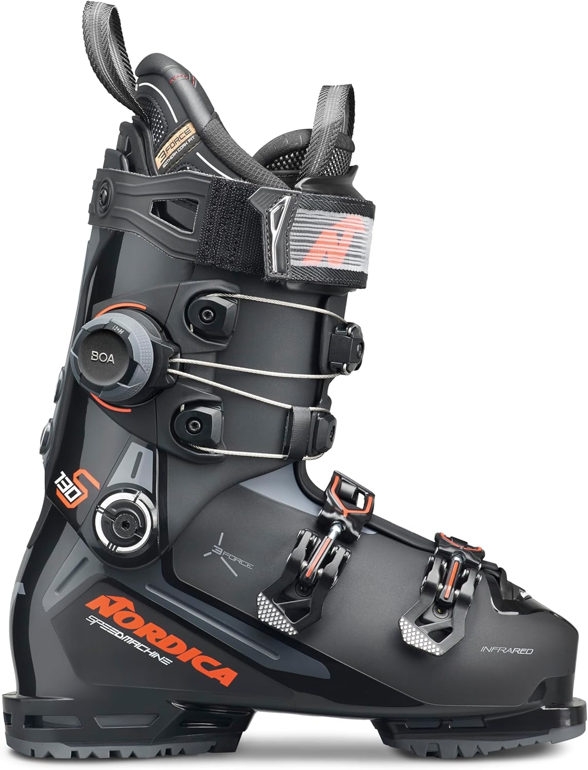 Nordica Speedmachine 3 130 S BOA Cuff Men's Medium Fit High Performance Alpine Ski Boots