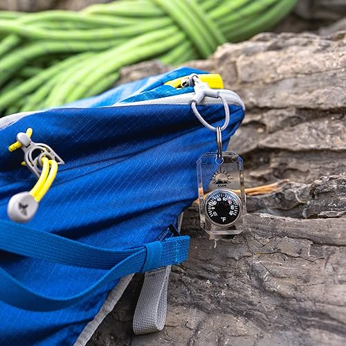 Miniatura 2 de Sun Company MiniThermometer - Mini termómetro de esfera con cierre y anillo dividido  Llavero de fácil lectura para exteriores, medidor de