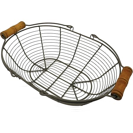CVHOMEDECO. Metal Wire Fruit Baskets Egg Baskets Gathering
