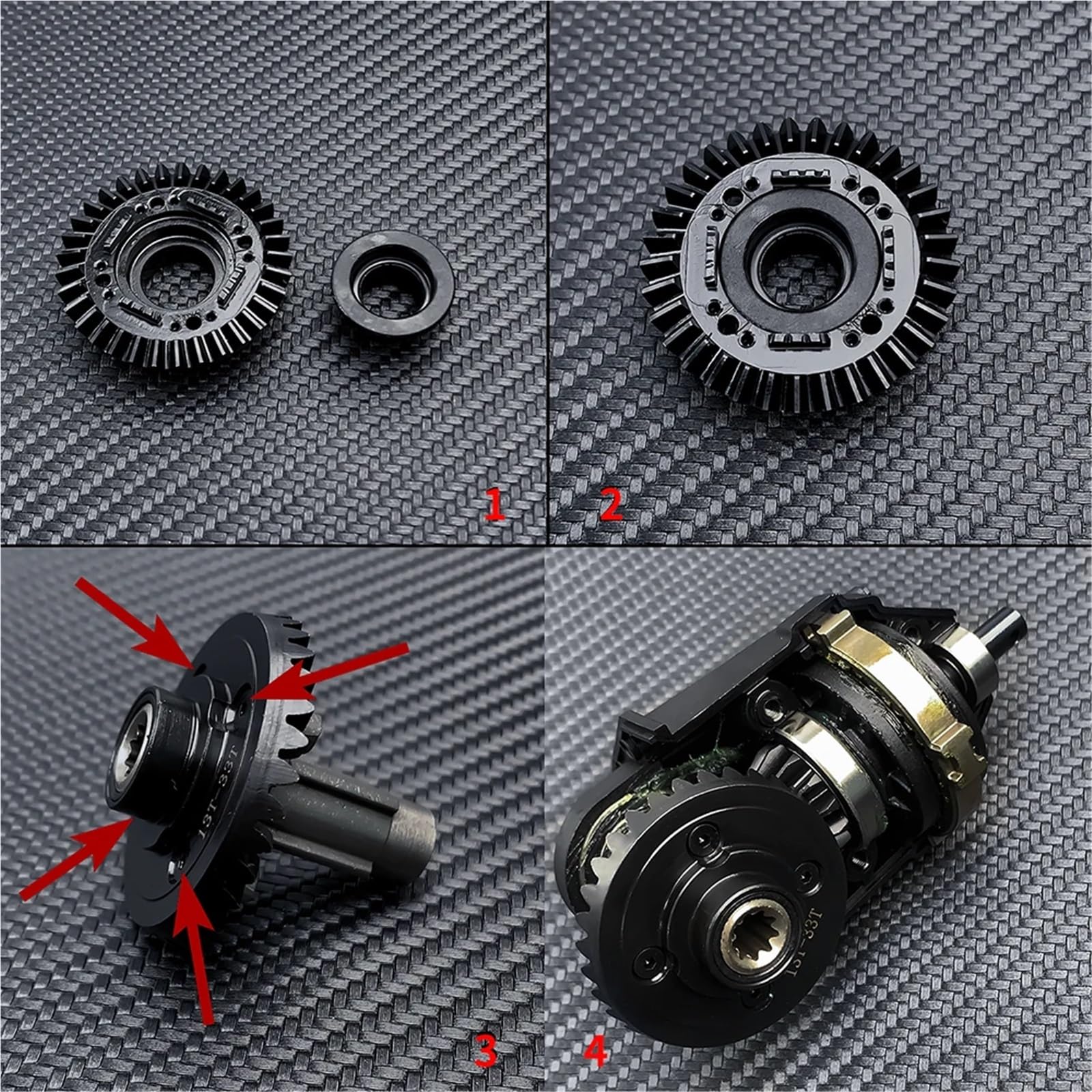 Per Udr Per Unlimited Per Desert Per Racer 1/7 Rc Auto Parti Di Aggiornamento 13T 33T Anteriore Posteriore Diff Trasmissione Diiferential Pignone Ricambi Modellini RC