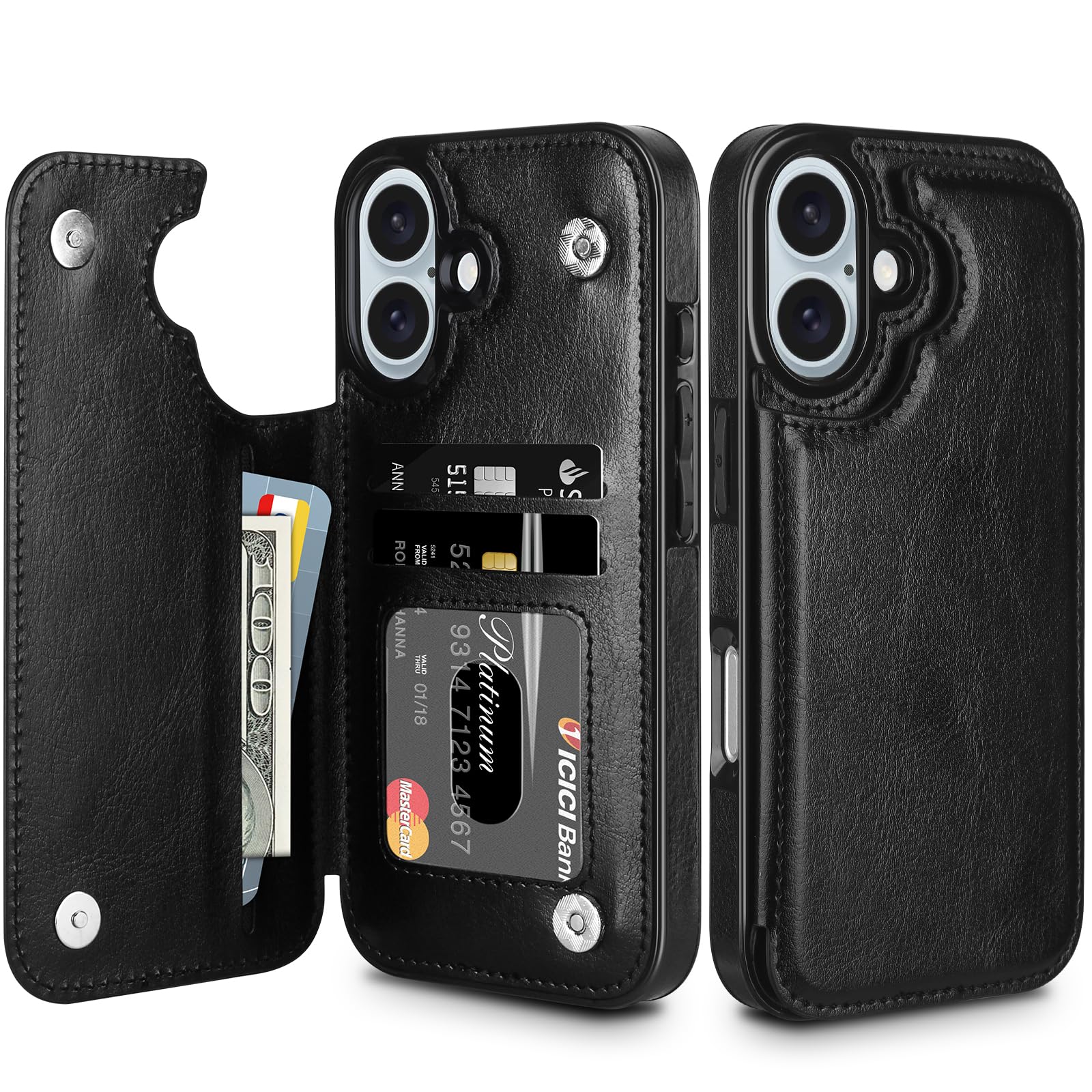 Amazon.co.jp: VOFOLEN for iPhone 16 ケース カード収納 背面