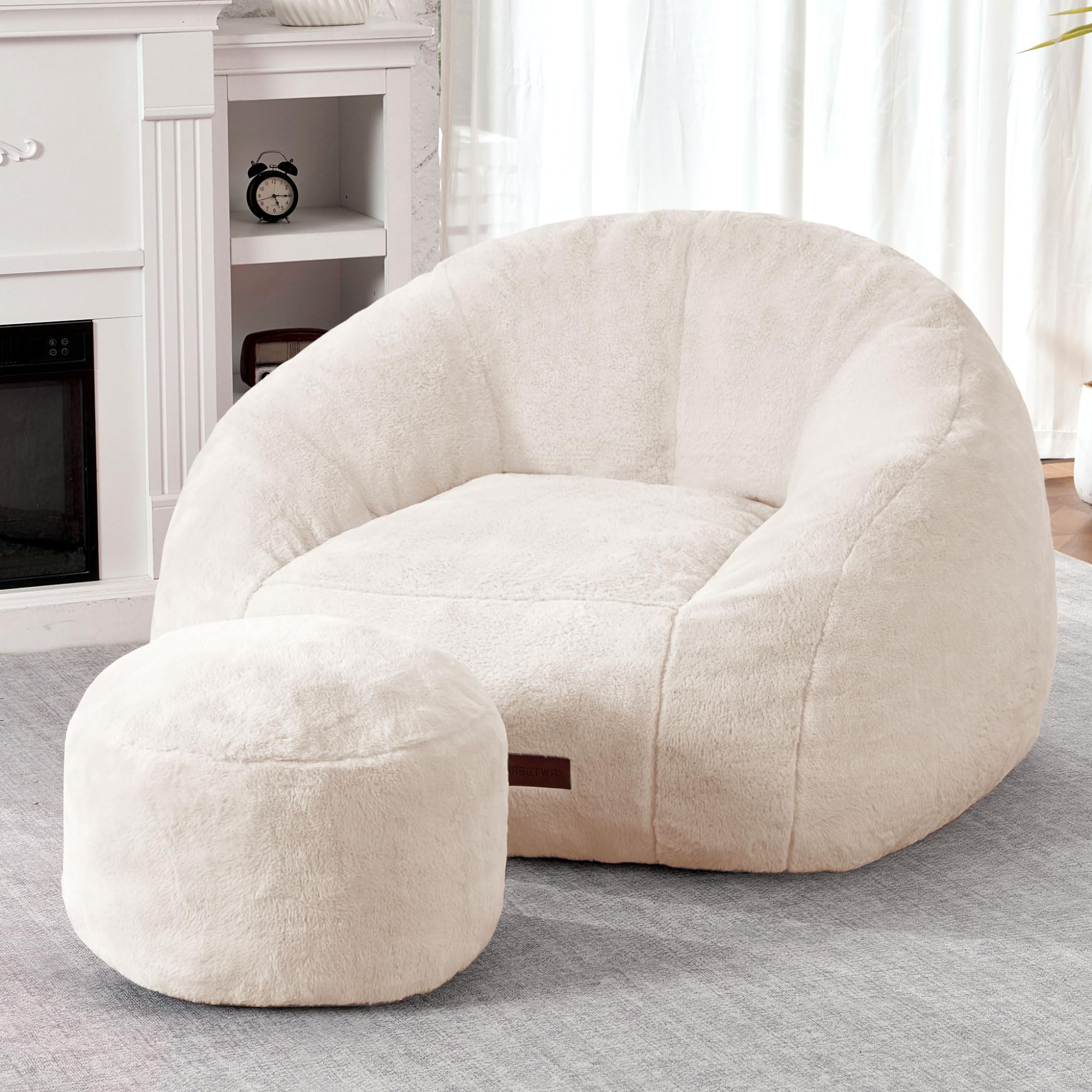 HABUTWAY Bean Bag Chair with Ottoman