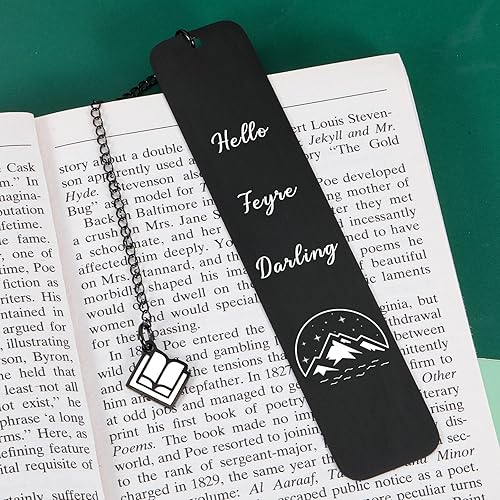 Miniatura 4 de Marcapáginas divertido para hombres y mujeres, Hello Feyre Darling marcapáginas para amantes de la lectura, cumpleaños, Navidad, relleno de