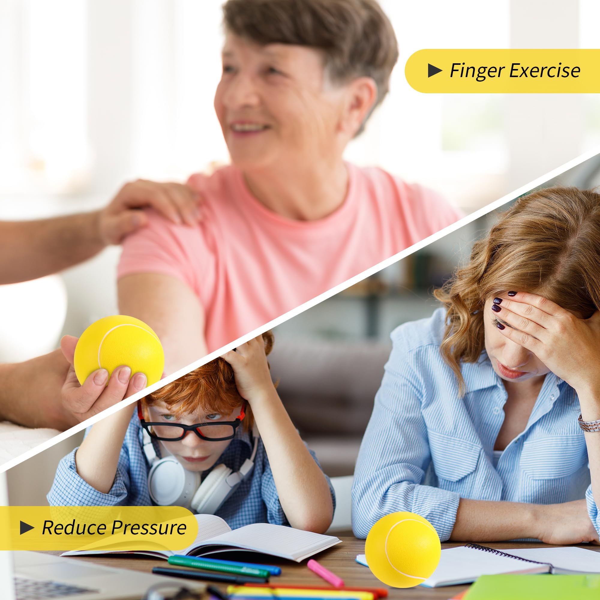 Pelotas de Tenis de Espuma JSMTKJ - 12 Piezas Deportivas de Esponja y Rebote Suave