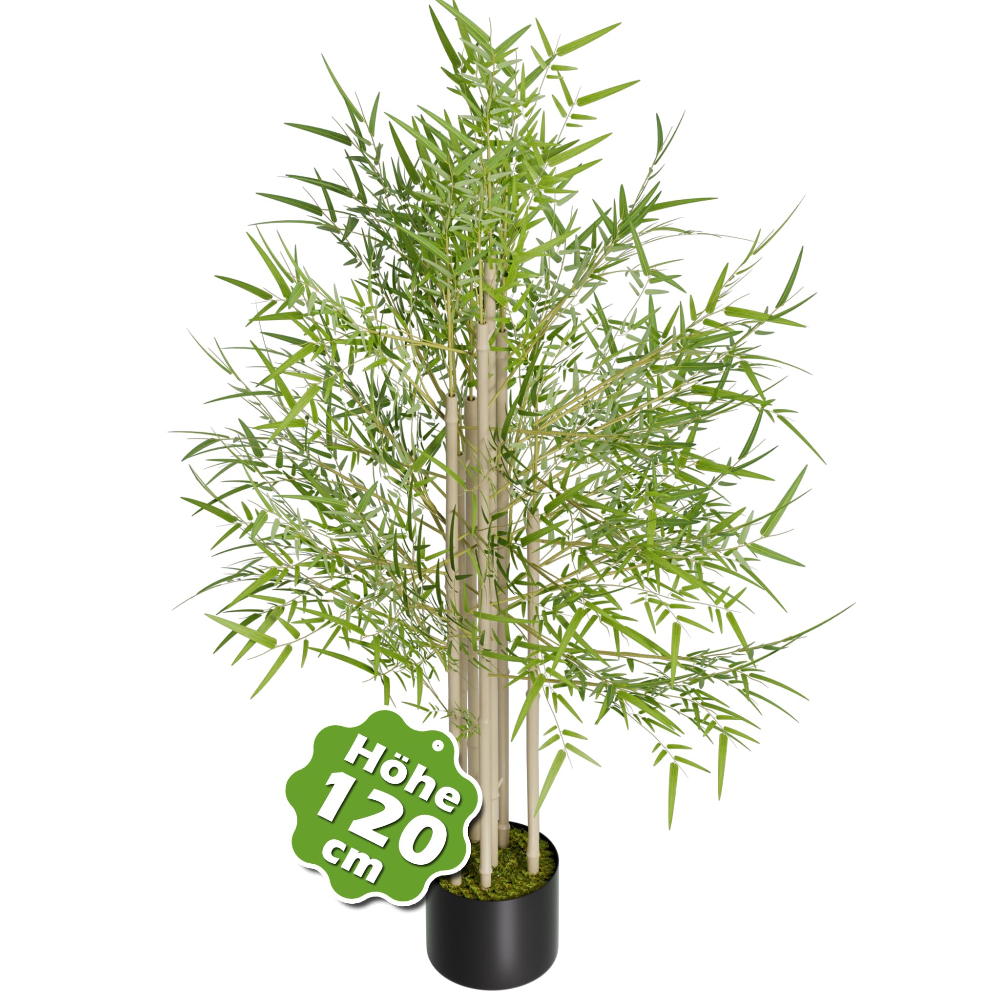 Sztuczna roślina bambusowa, duża, sztuczna roślina w doniczce, sztuczne drzewko jak prawdziwe, do salonu, domu, biura, ogrodu, dekoracja - 120 cm