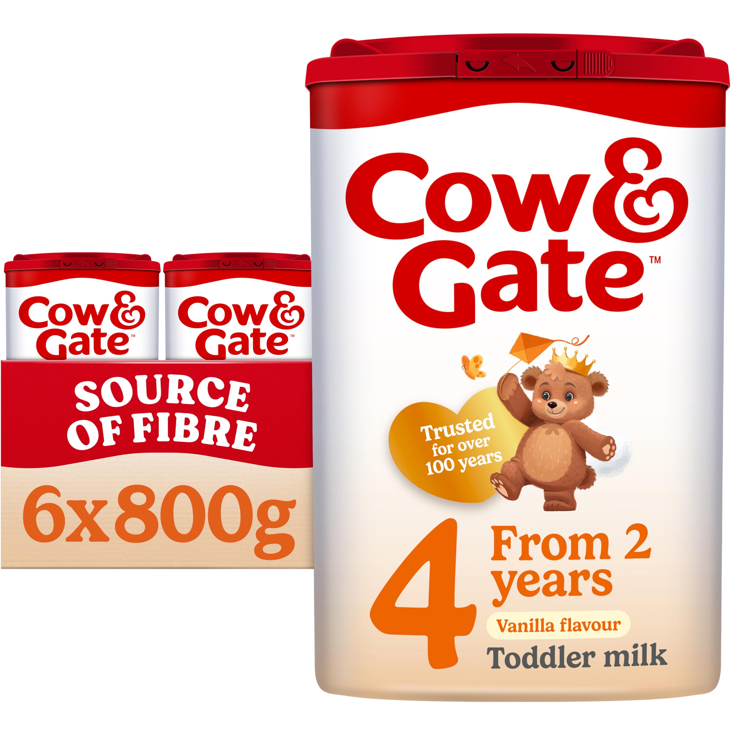 4 Toddler Baby Milk Powder Formula, 2-3 Years, 800 g (Pack of 6)