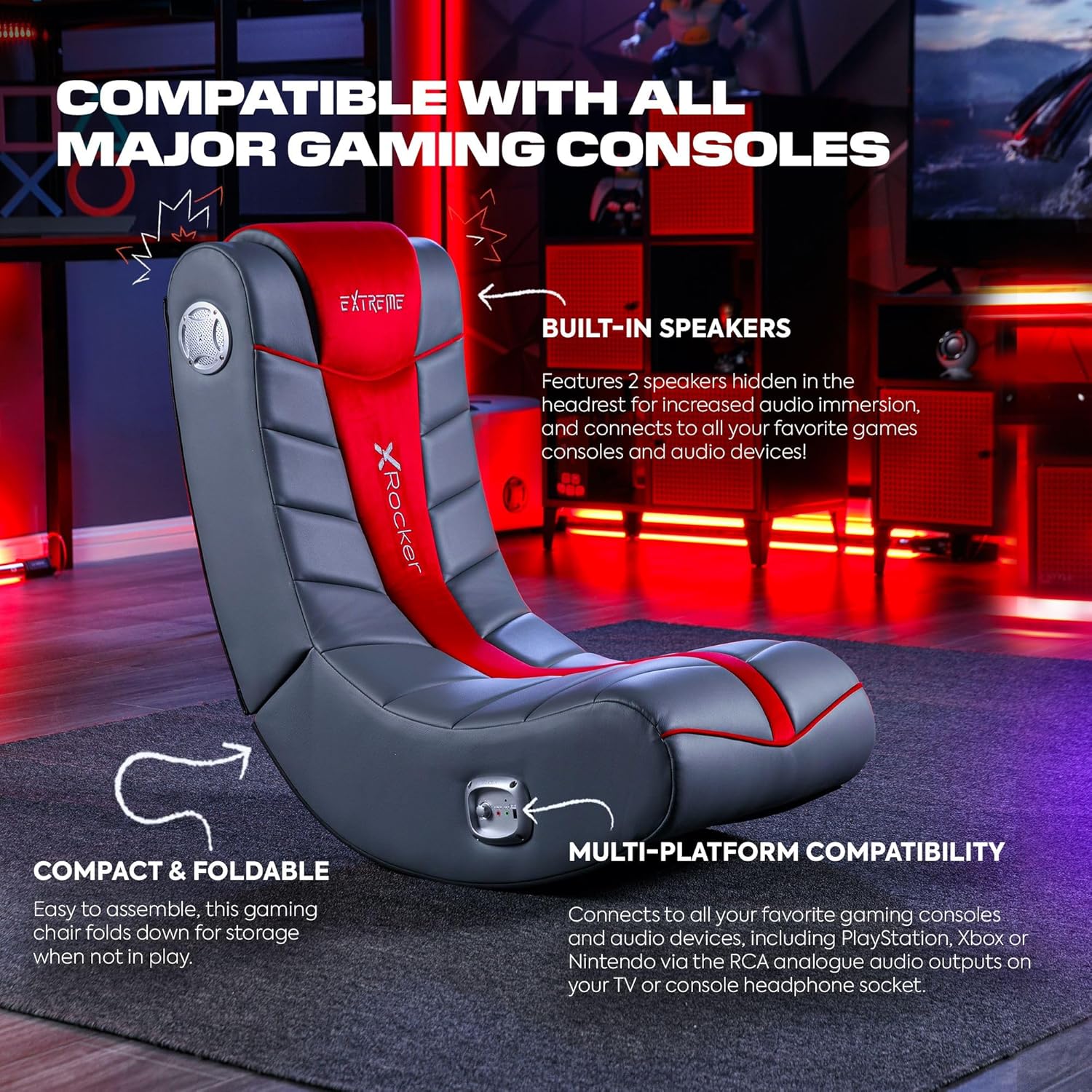 Review X Rocker 51491 Gaming Chair X Rocker Video Gaming Floor