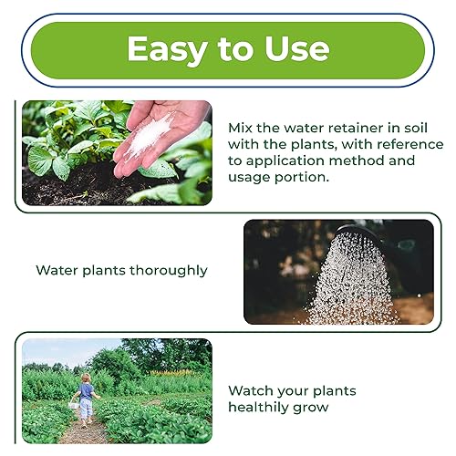 Miniatura 5 de Pleasant Plus - Cristales de almacenamiento de agua para plantas de interior y exterior, cristales de agua para plantar árboles, arbustos, césped,