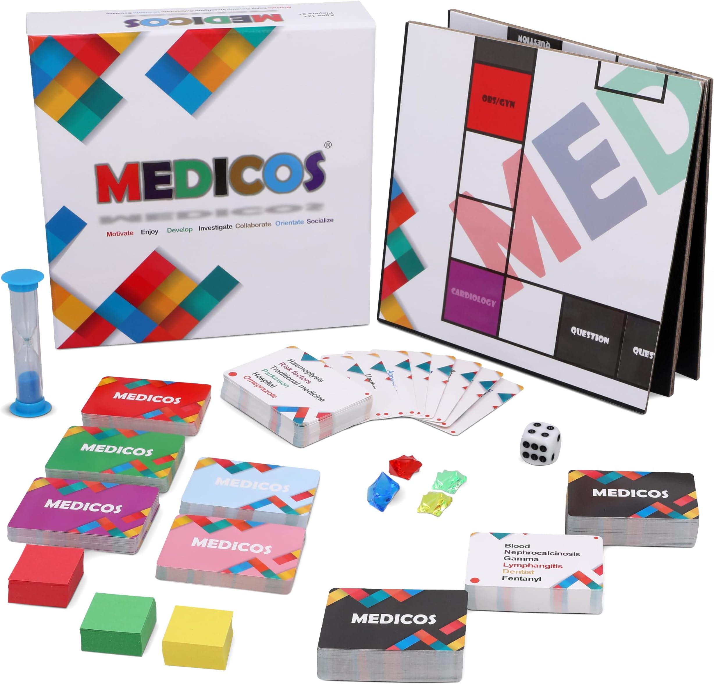 Medicos Medical Terminology Flashcards for Studying- Funny Medical Gifts Educational Doctor Games/Medical Student Gifts, Science Games, Stem Gifts for Adults Ages 13 and Up