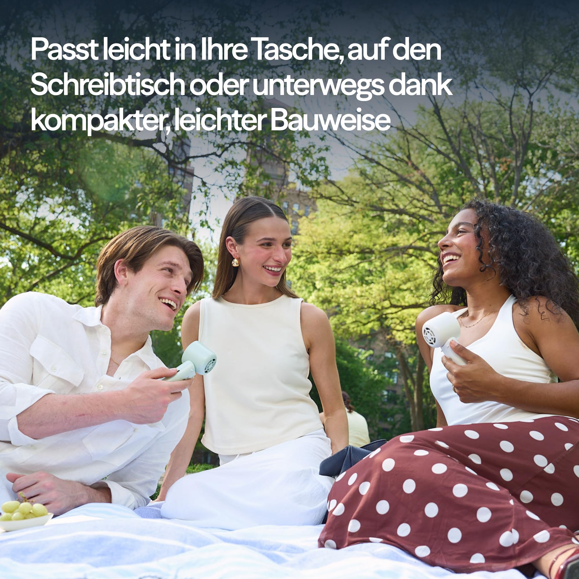 BLUEAIR AlwaysCool Tragbarer Handventilator F7 – Persönlicher Kühlkomfort mit bis zu 36 Stunden Akkulaufzeit, leisem Betrieb und kraftvollem Luftstrom. USB-C wiederaufladbar
