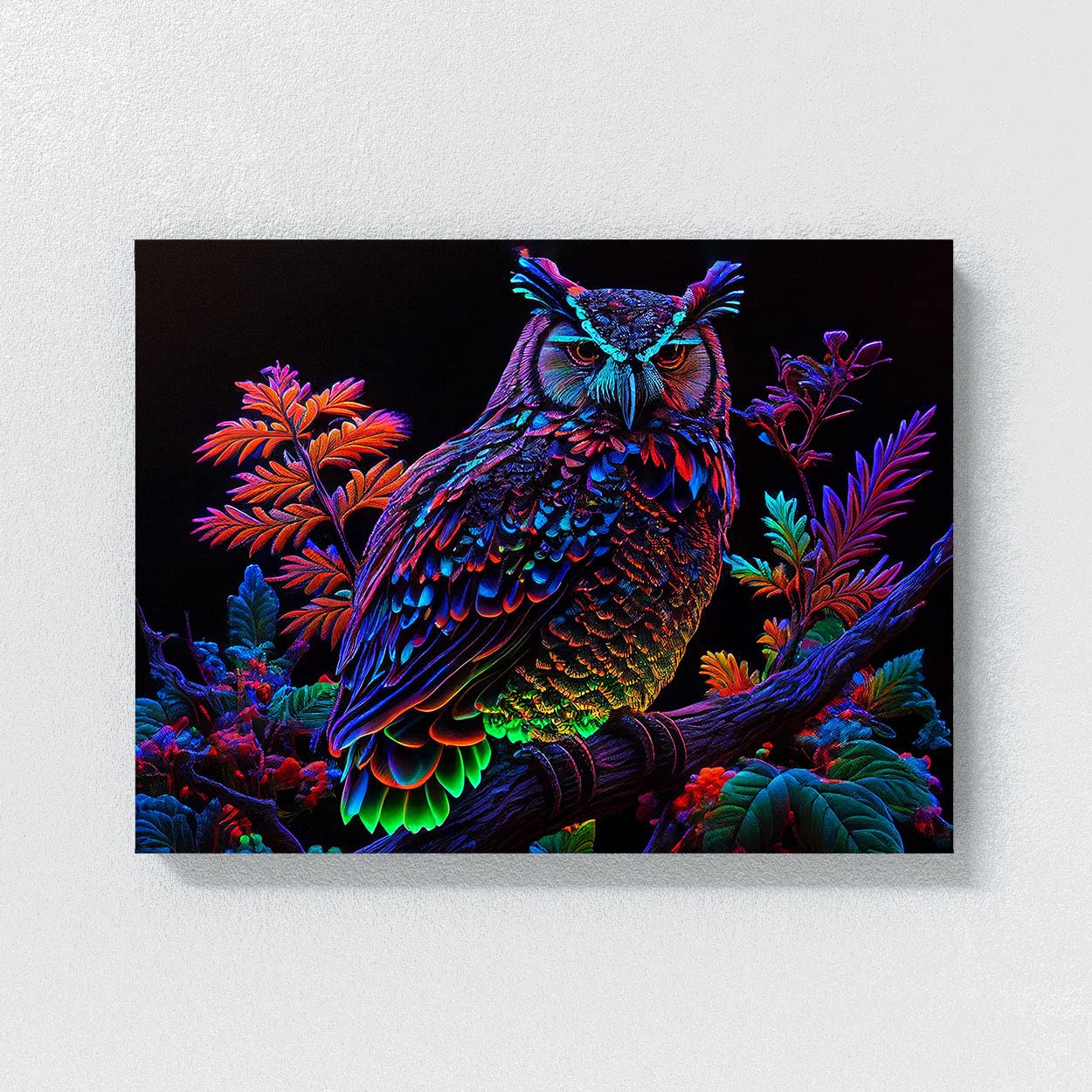 絵画 trip Amazon.co.jp: Sense キャンバス トリッピー サイケデリック フクロウ