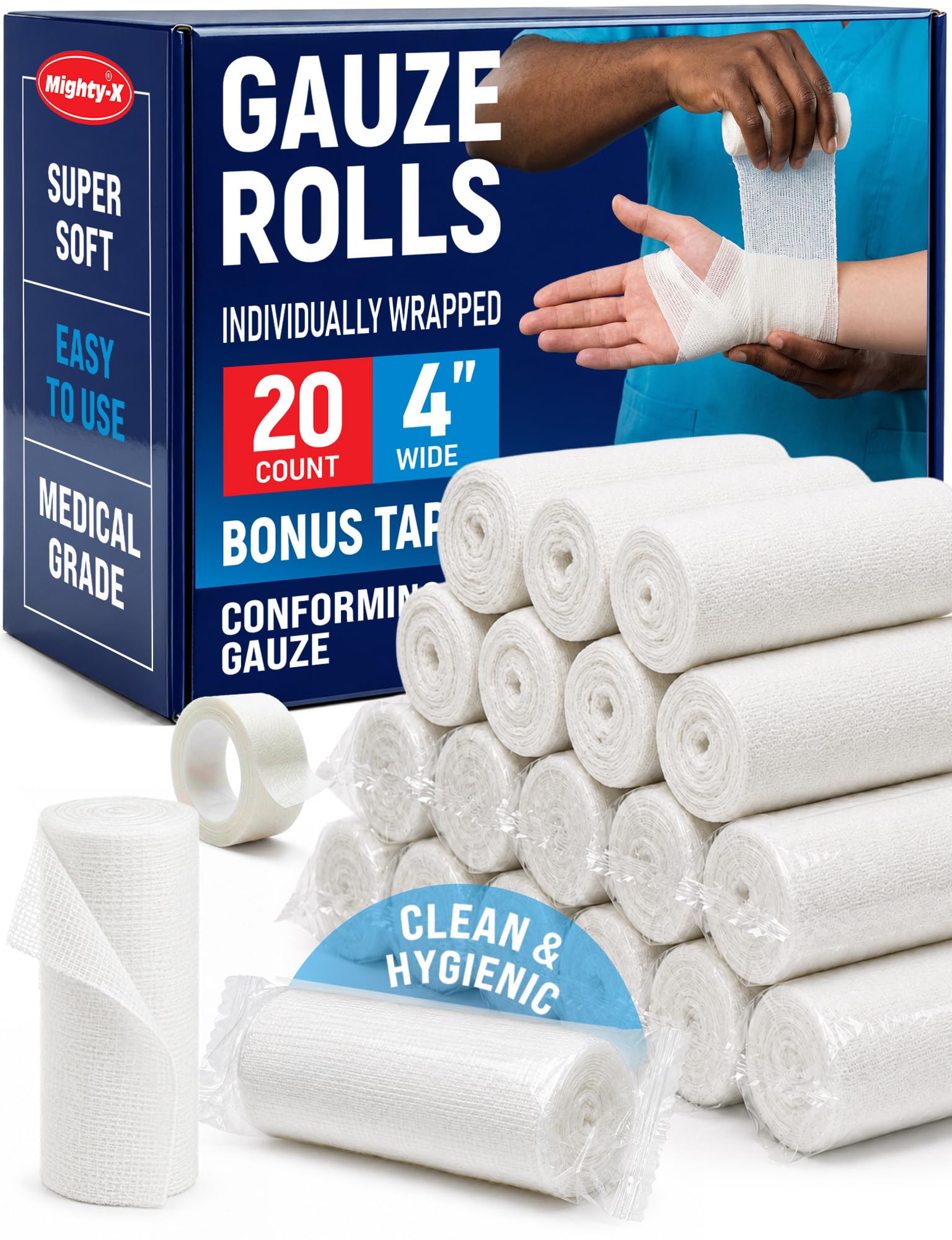 Medical Gauze Rolls – 24pk – 4" x4.1yd – Soft and Breathable Gauze Bandage — Amazon image 11