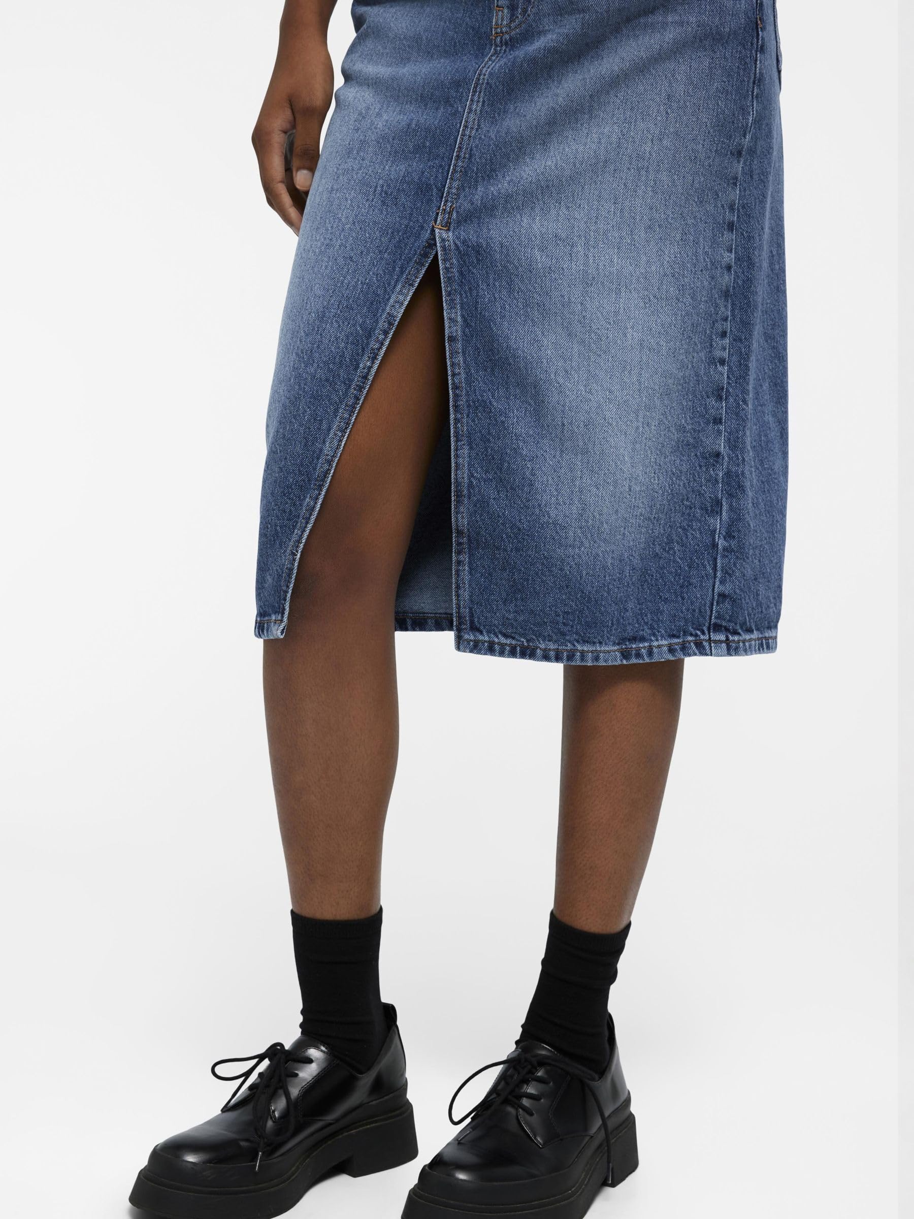 Object Objharlow Midi Denim Skirt Noos Falda Mujer