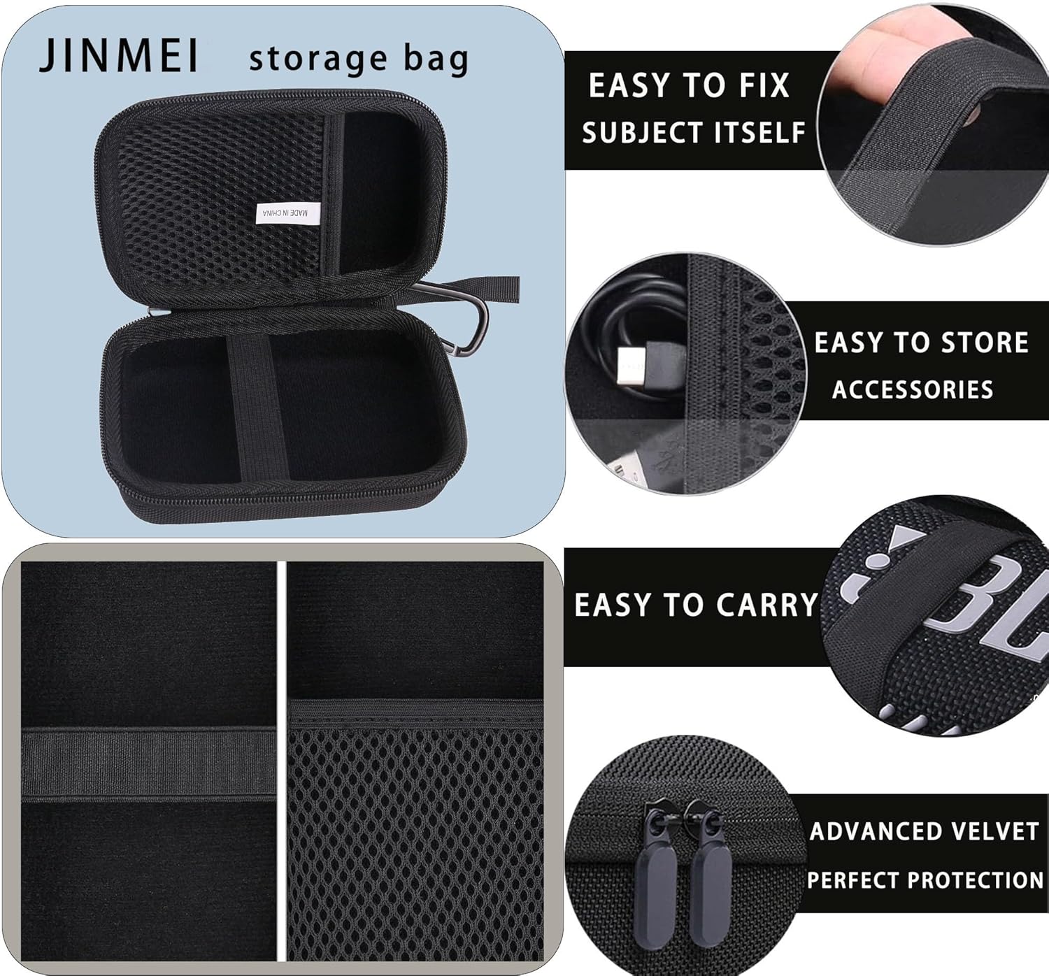 Hard EVA Carrying Storage Case Compatible with JBL Go 3 Speaker Portable Mini Bluetooth Speaker Protective Travel storage box - Image 2