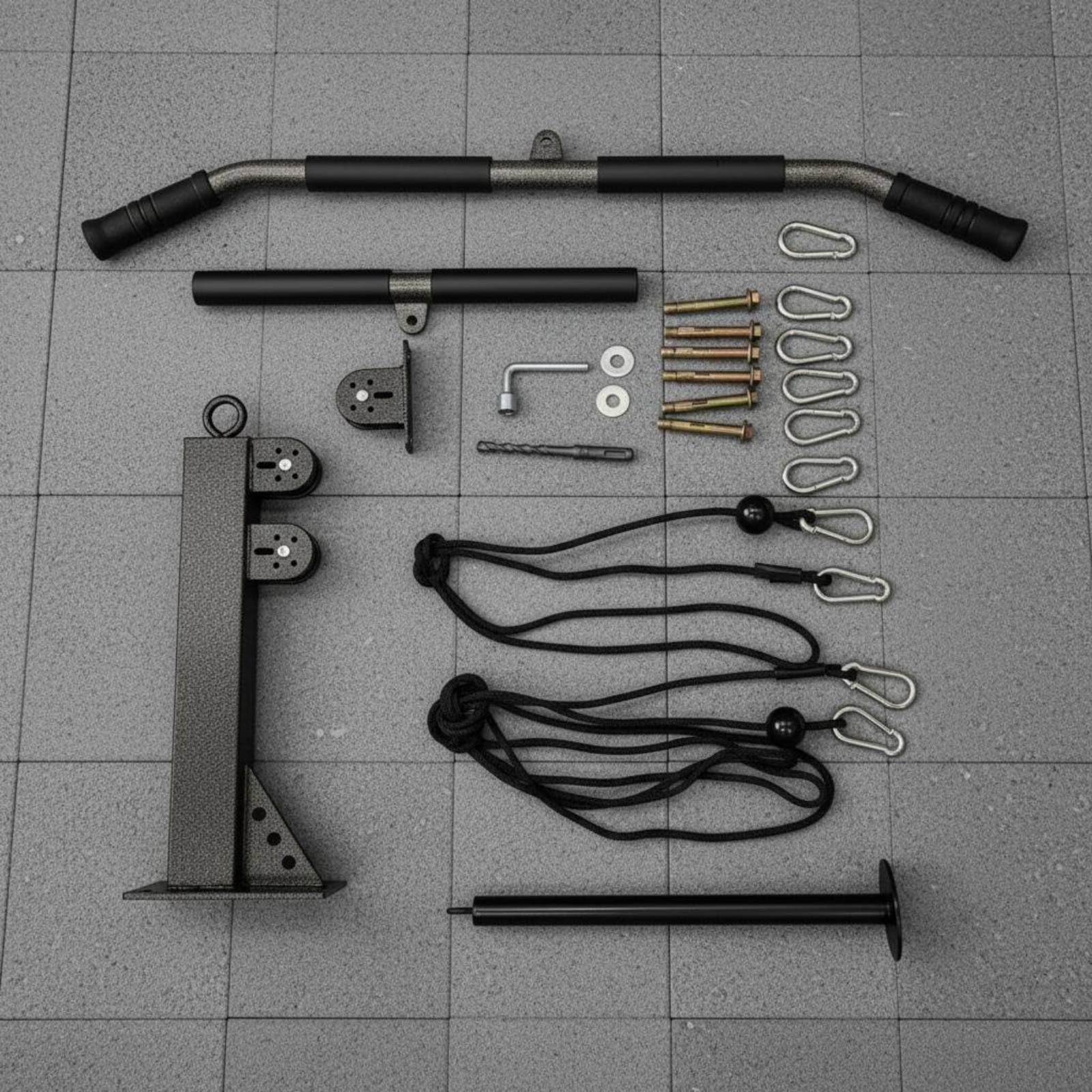 Chest Training Equipment Pulley Home Gym Macchina Carrucole Stazione Cavi Barra Trazioni Struttura Acciaio Cambi Rapidi Impugnature E Corde Adatto per
