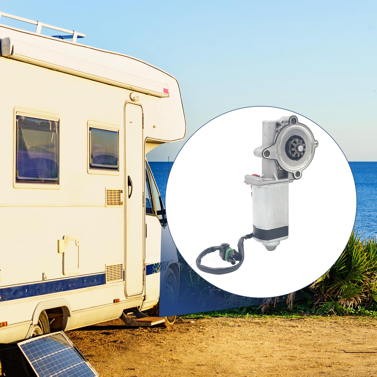 RRITESS Moteur Pas à Pas Pour Camping-car 300-1406, Marche D'entrée D'escalier Compatible Avec Camping-car, Toyhauler, RV, Autocar, Pièces De Rechange 1820124 369506 SP-163669 SP-1636669