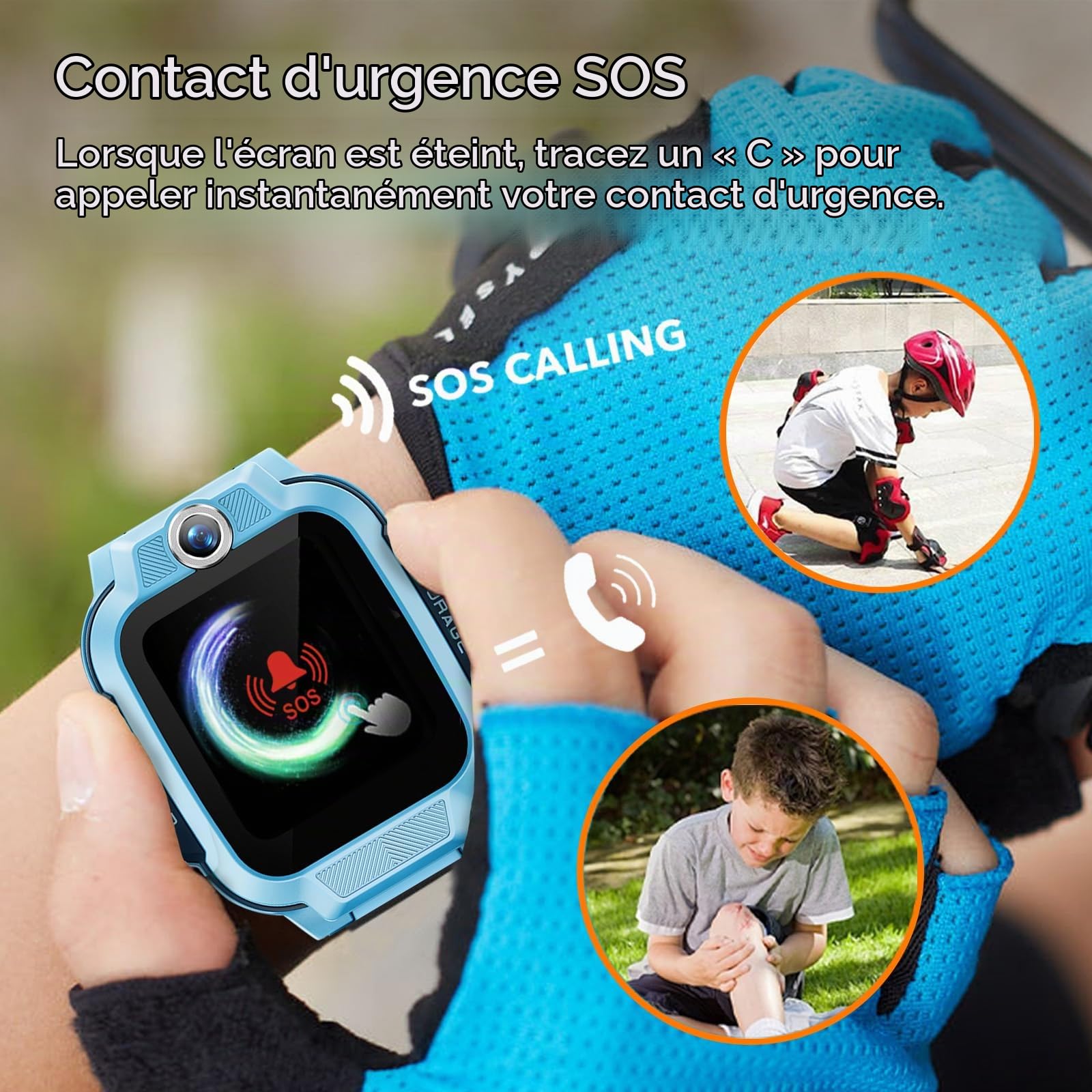 imoo Z3 Montre Connectée Enfant avec Carte SIM et GPS,4G Appel Vidéo Bleu | Montre Téléphone avec SIM,SMS,Mode campus sans jeux,IP68 étanche,chat familial,Blocage Appels Inconnus,Podomètre,SOS,Caméra