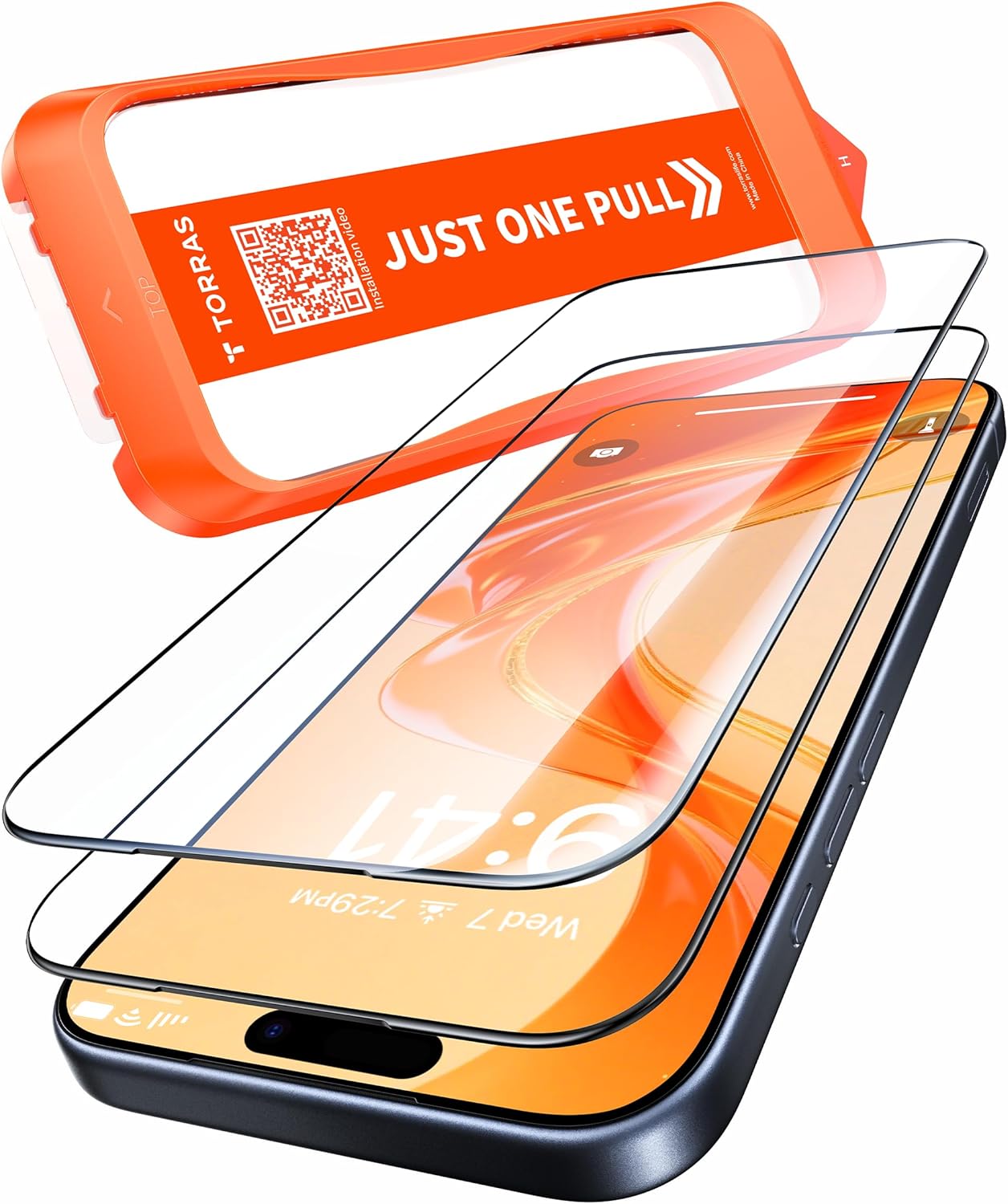 TORRAS For iPhone 17 Pro ガラスフィルム いphone17pro 用 保護フィルム 航空宇宙ガラス 9H+硬度 米軍MIL規格 全面保護 10倍強化 極細ベゼル対応 ラウンドエッジ 超簡単貼り付け ワンプル(Just One Pull) ガイド枠付き 指紋防止 サラサラ 落下・破損防止 2枚セット 6.3インチ For iphone17pro フィルム GlassGo Ultra Amazonで販売中 TORRAS For iPhone 17 Pro ガラスフィルム いphone17pro 用 保護フィルム 航空宇宙ガラス 9H+硬度 米軍MIL規格 全面保護 10倍強化 極細ベゼル対応 ラウンドエッジ 超簡単貼り付け ワンプル(Just One Pull) ガイド枠付き 指紋防止 サラサラ 落下・破損防止 2枚セット 6.3インチ For iphone17pro フィルム GlassGo Ultra Amazonで販売中