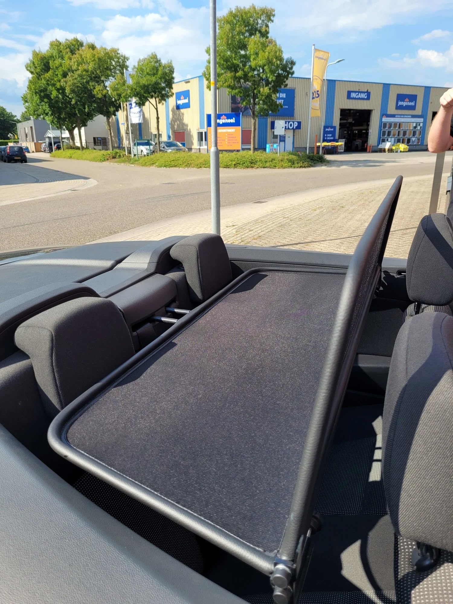 Déflecteur de vent pliable avec fermeture rapide - noir pour Opel Astra H Twintop Décapotable 2005-2010 | Filet Anti-Remous Coupe | Déflecteur d'air