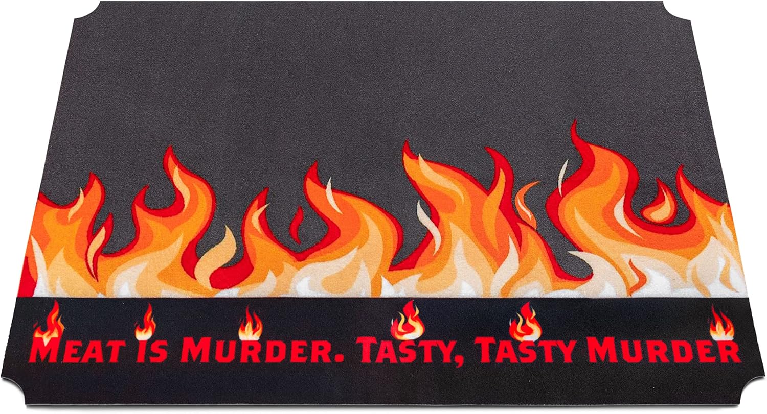 FIREBUBBLES 50 x 36 Outdoor Grill Mat Grilling Mats for BBQ Deck Protection from