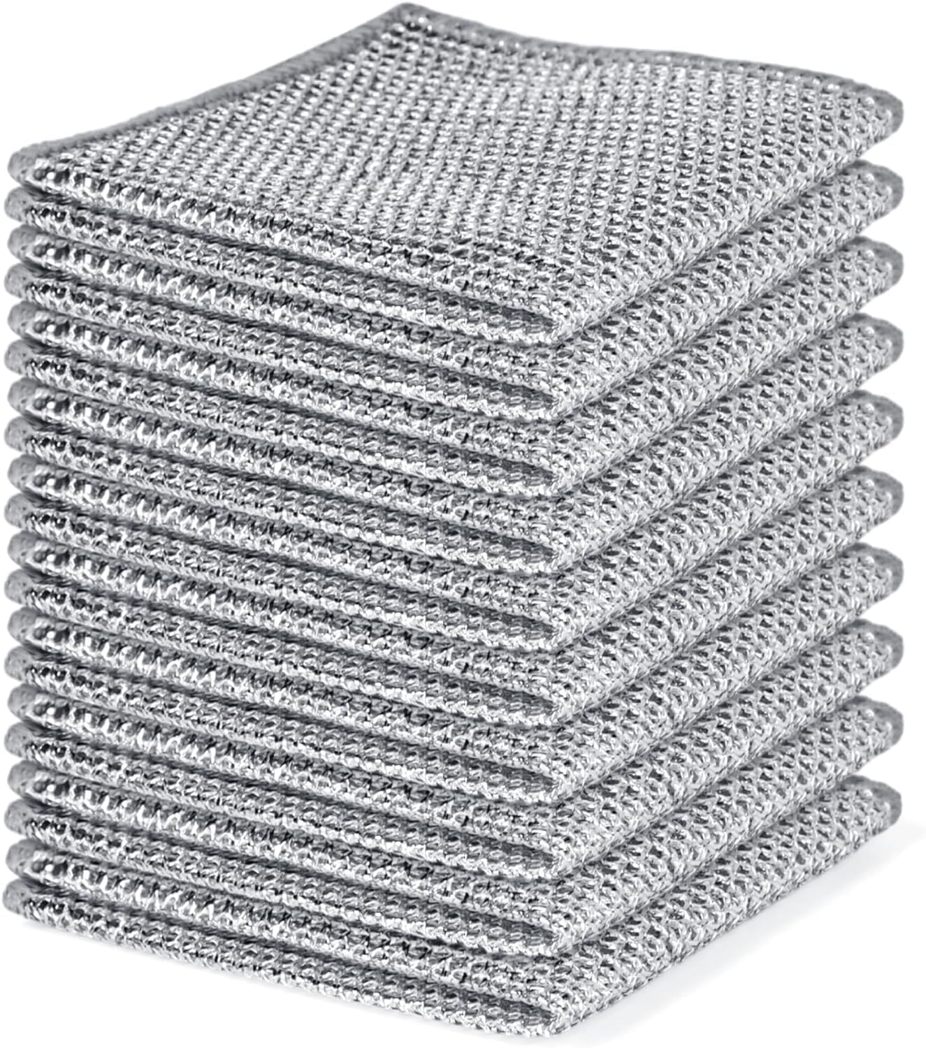 TRUE SHOP Multipurpose Wire Dishwashing Rags with Non-Scratch Wet and ...