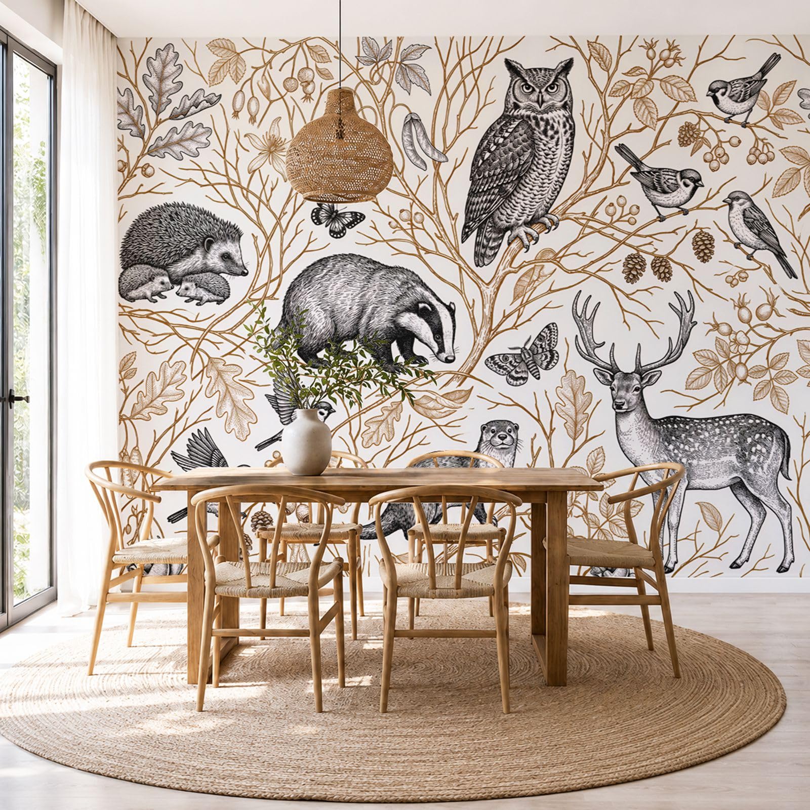 Papier peint panoramique forêt poster géant mural haut de gamme