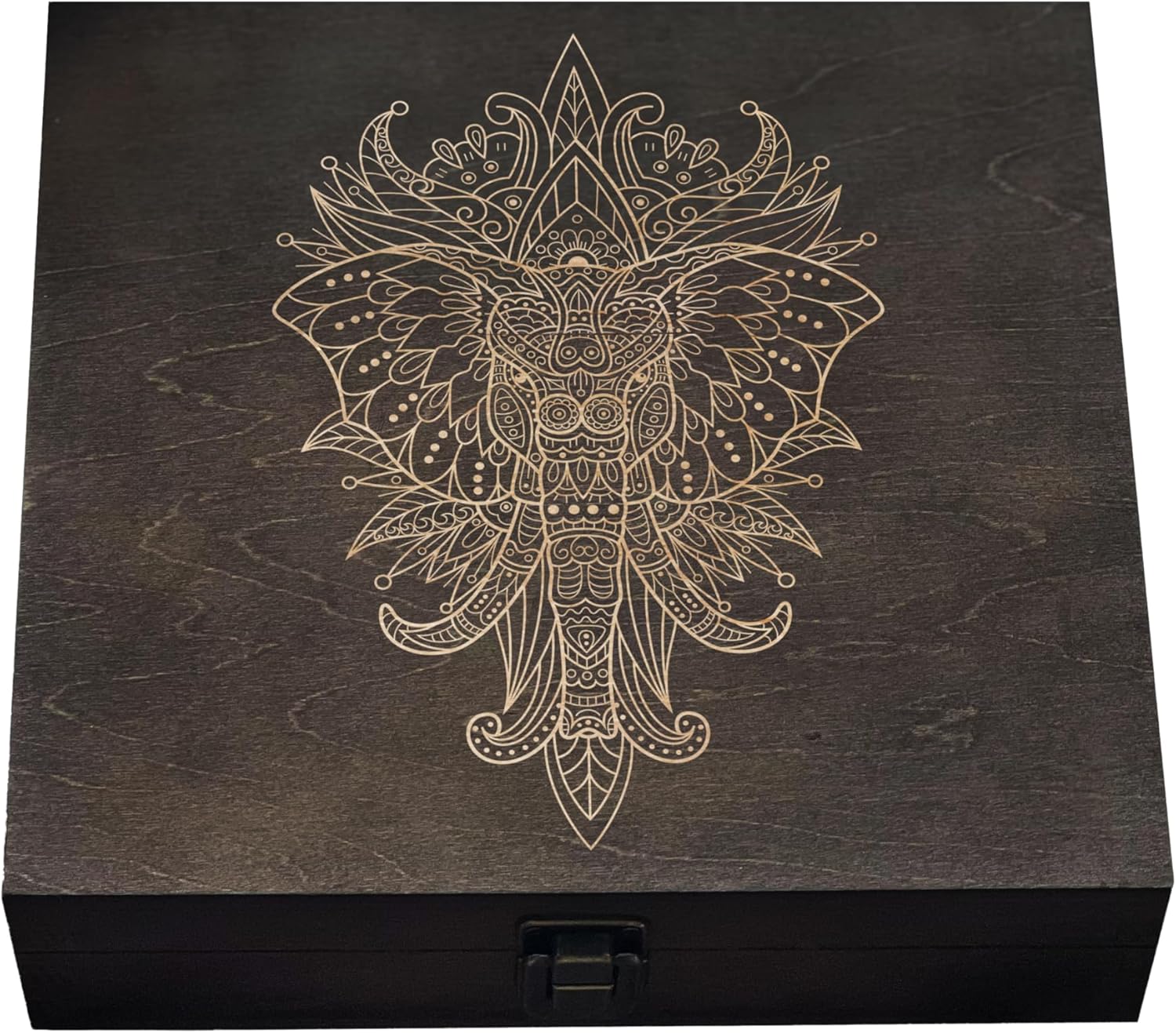 Elephant Wooden Box, Elephant Engraving, Memory Box, Keepsake Box, Elephant Gifts, Box With Print, Gift Box, Anniversary Gift, Unique Gift Ideas, Wooden Gift