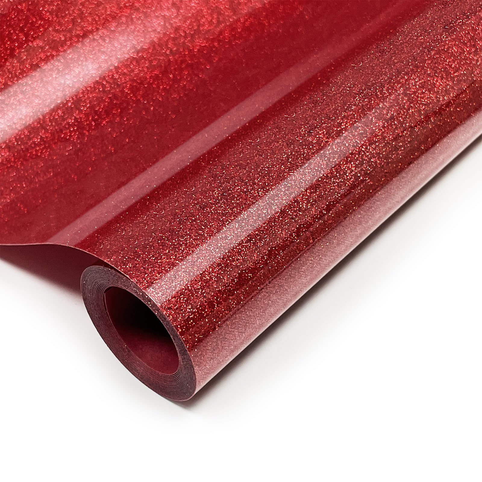 Glitter Iron On 12in X 8ft (red), HTV Heat Transfer Vinyl